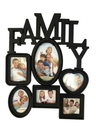 Family Photo Frame Wall Hanging 6 Multi-Sized Pictures