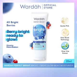 Wardah Perfect Bright Bright + Night Glow Night Moisturizer 20 ml