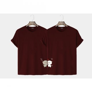 25. Zavyn Kaos Couple Cat Miss You, Desain Simpel Menggemaskan