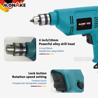 Monake Mesin Bor Listrik Impact Drill 10mm