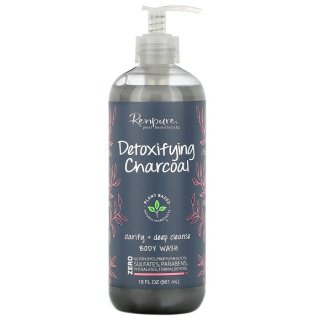 12. Renpure Detoxifying Charcoal Clarifying + Deep Cleanse Body Wash, Mendetoks Kulit agar Lebih Cerah