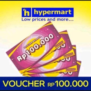 Voucher Belanja Hypermart 100rb