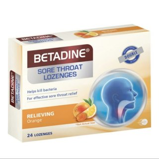 18. Betadine Lozenges Relieving Orange, Mengandung Antiseptik
