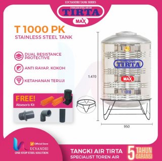Tangki Air Stainless Steel Tirta T 1000 Water Tank Tandon Toren Air