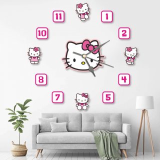 8. Jam Dinding Besar Karakter Hello Kitty Jumbo 