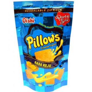 19. Oishi Pillows Cheese Flavour, Terisi Saus Keju Asin dan Lembut