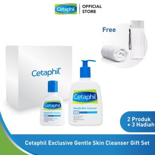3. Cetaphil Exclusive Gentle Skin Cleanser Gift Set, Bersihkan Wajah dan Kulit dengan Aman