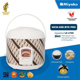 MIYAKO MCM-638 BTK PRG Rice Cooker 3in1 Magic Warmer Plus
