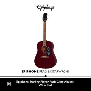 Epiphone Starling Player Pack Gitar Akustik - Wine Red