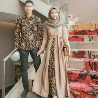 Baju Couple Batik Sarimbit Sarwendah Kemeja Lengan Panjang