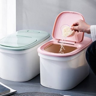 UCHII Portable Rice Container Tempat Beras Jepang Tutup Roda Anti Kutu