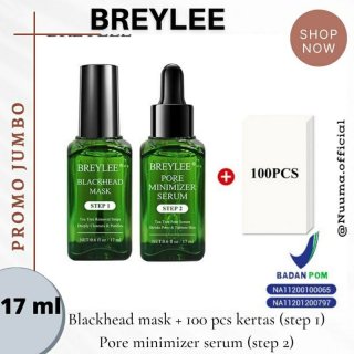Breylee blackhead mask step 1 dan pore serum step 2 