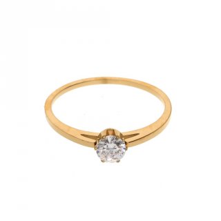 Cincin Diamond Aksesoris Wanita Fashion Ring Premium Quality - Gold