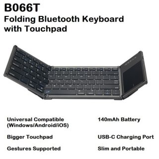B066T - Universal Folding Portable Bluetooth Keyboard 