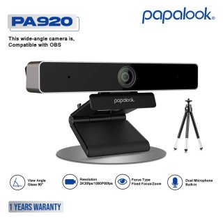 PAPALOOK Webcam 2K 30FPS with Microphone and Tripod - PA920