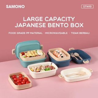 11. SAMONO STW10 Bento Microwaveable Lunch Box, Penutupnya Kuat dan Rapat