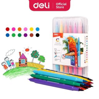 DELI Brush Pen 12/24 warna