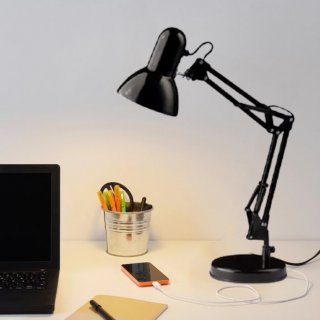 20. Sachiko Lampu Meja Belajar Arsitek Kyowa Desk Lamp Black KW-LB018