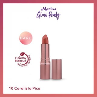 6. Marina Glow Ready Luscious Lipstick, Produk dengan Formula Anti-crack yang Melembapkan Bibir