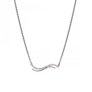 4. Lino and sons - Kalung Berlian FVV (Dinda Two Tone Diamond Necklace) untuk Tampilan Berkelas