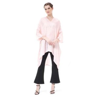 Hamlin Olaf Atasan Wanita Tunik Kebaya Batik Simple Material Viscose ORIGINAL - Dusty Pink
