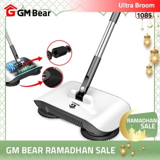 14. GM Bear Sapu Otomatis Ultra Broom Putih 1085, Praktis Bersihkan Lantai