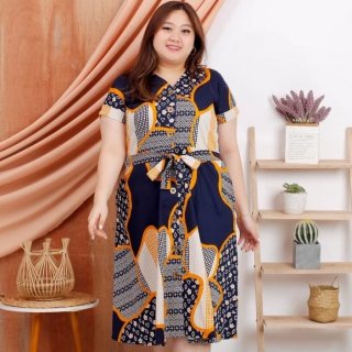 Pretty Batik JOVITA Dress Pita Casual A-Line Batik Big Size Jumbo XXL