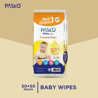 paseo baby wipes 50 sheets 