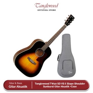 Tanglewood TW40 SD VS E Slope Shoulder Dreadnought Gitar Akustik +Case