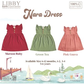 14. LIBBY - Earth Nara Dress Anak Perempuan