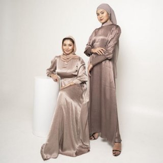 Malika Dress Wanita Muslimah Kekinian Fabric Nadine Silk
