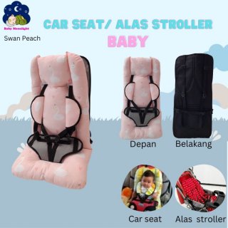 CAR SEAT BABY PORTABEL/ALAS KURSI BAYI/ALAS STROLLER BAYI - Swan peach