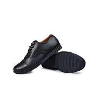 1. Oxford Full Black, Sepatu Pantofel Pria Bergaya Minimalis
