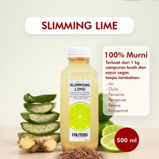 Cold Pressed Juice 100% Murni Jus Sehat Detox Jus Langsing 500ml SLIMMING LIME Fruters Station