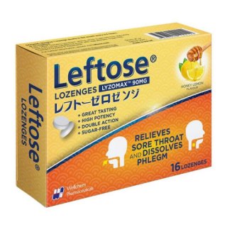 15. Leftose Lozenges Honey Lemon, Ampuh Bunuh Virus dan Bakteri