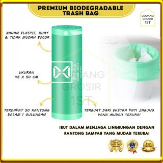20. Premium Biodegradable Trash Bag, Kantong Sampah Ramah Lingkungan