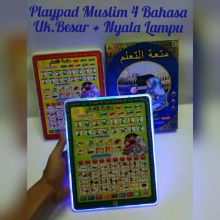 22. Mainan Edukasi Anak Playpad Muslim 4 Bahasa Lampu LED, Belajar Bahasa Lebih Seru