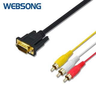 Kabel VGA Male to 3RCA AV Male