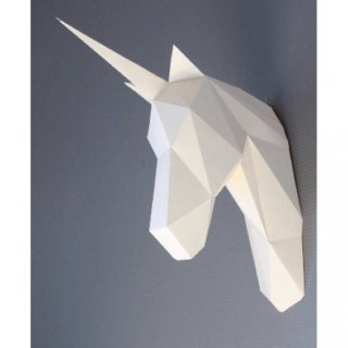 DIY Papercraft Pola 3D Unicorn Head Jasmine Paper Color