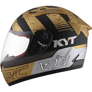 HELM KYT RC SEVEN #17 - /BLACK DOFT/GOLD