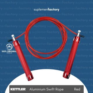 Kettler Alumunium Swift Rope Red Tali Skipping