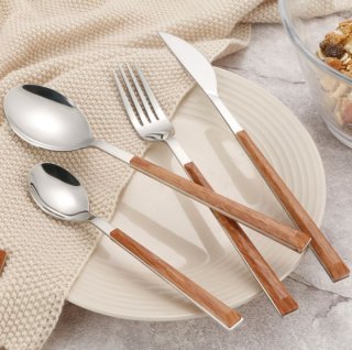 Wood Grain Cutlery Set