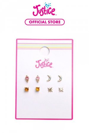 Justice Girls 4 Pack Stud Earrings Set