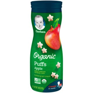 27. Gerber Graduate Organic Puff Apple, Bentuknya Lucu
