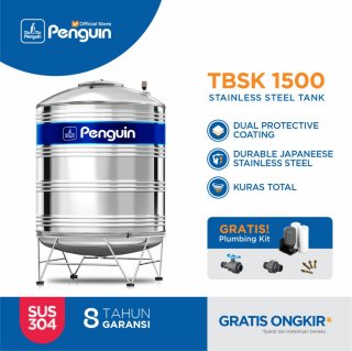 Penguin Tangki | Toren | Tandon Air Stainless TBSK 1500 1500 liter