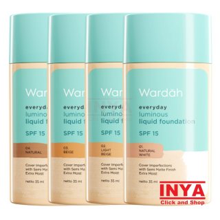 WARDAH EVERYDAY LUMINOUS LIQUID FOUNDATION 02 LIGHT BIEGE 35ml