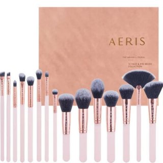 Aeris Beaute The Coral 15 Face & Eye Brush Set