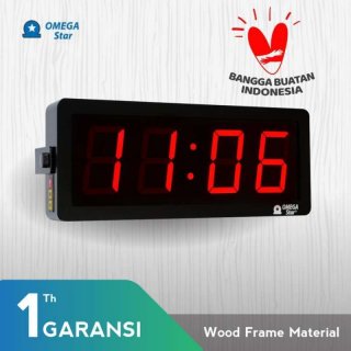 Omega Star Wooden Digital Clock Modern Minimalist