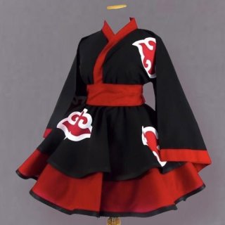Akatsuki Dress Fullset Anime Naruto Costume Cosplay Anak Dewasa