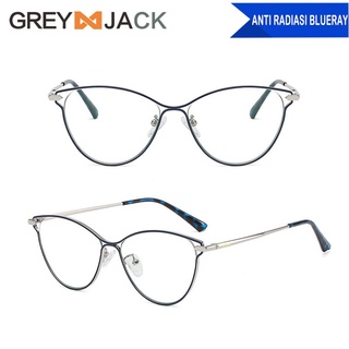 4. Grey Jack Kacamata Anti Radiasi Blueray Cat Eye, Lentur Tidak Mudah Patah